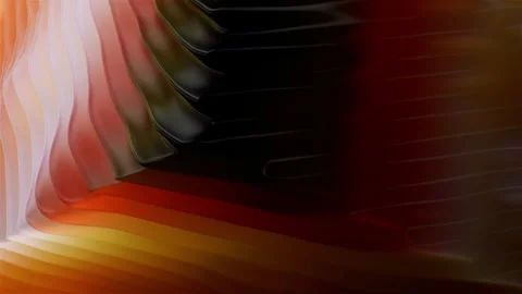 3D Abstract Wave Motion in a Seamless Loop. Flowing abstract waves in warm h 스톡 동영상 318246726