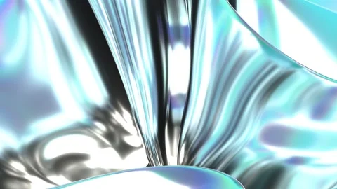 3D abstract wave wallpaper background. Shiny curved organic shape layer design Video stock 317132582