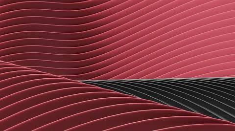 3D abstract waves background. Wallpaper of 3D colored abstract lines and waves.  Stock Illustration