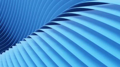 3D abstract waves background. Wallpaper of 3D blue abstract lines and waves. Stock Illustration