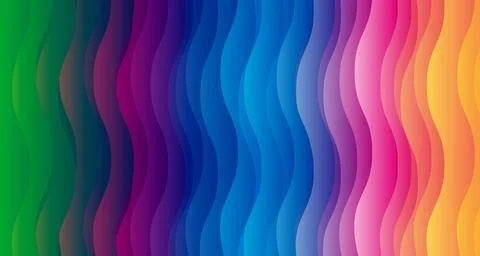 3D abstract waves, rainbow backgrounds, wavy 3D texture, colorful waves tex.. Illustrazione stock