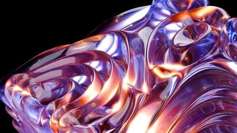 3D Abstract wavy background. Abstract pattern modern background, colorful w.. Stock Illustration