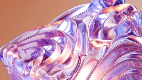 3D Abstract wavy background. Abstract pattern modern background, colorful w.. Stock Illustration