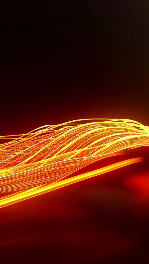 3D abstract wavy streak lines wallpaper background. Modern shiny curved element Video stock 317133201