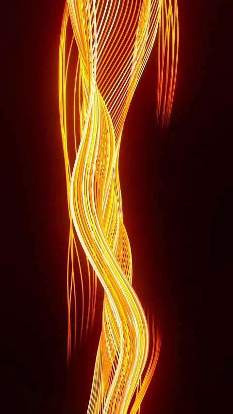 3D abstract wavy streak lines wallpaper background. Modern shiny curved element Vídeo Stock 317133230