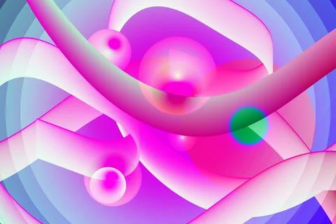 3d abstract wavy style background with gradient pink color Illustrazione stock