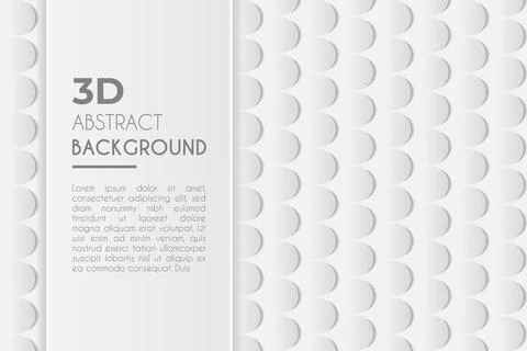 3d Abstract White Circle Background. Stock Illustration