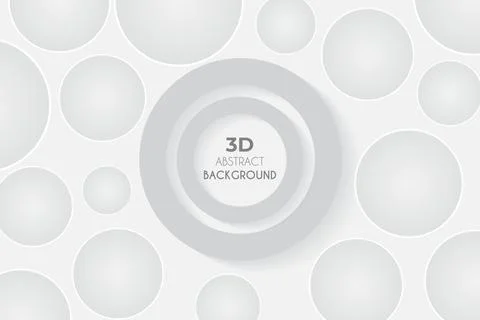3d Abstract White Circle Background. Stock Illustration