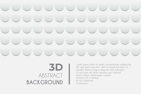 3d Abstract White Circle Background. Stock Illustration