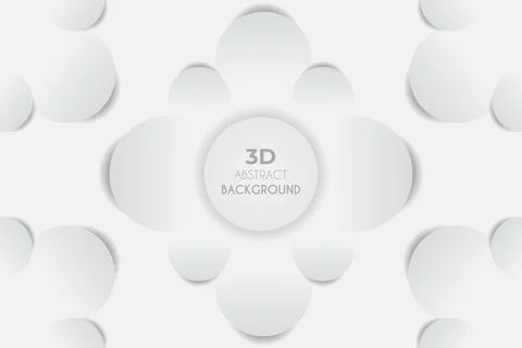 3d Abstract White Circle Background. Stock Illustration