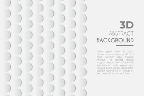 3d Abstract White Circle Background. Stock Illustration