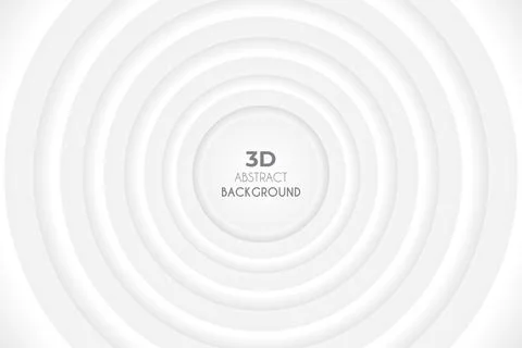 3d Abstract White Circle Background. Stock Illustration