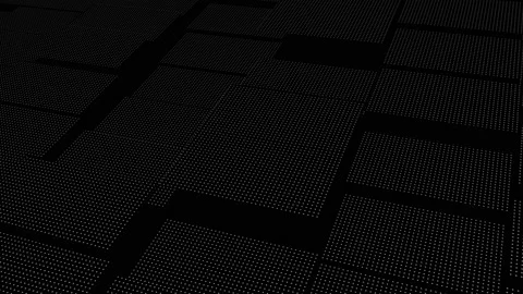 3D Abstract white cubes loop. Video game VJ isometric geometric mosaic waves  Stock Footage 162355343