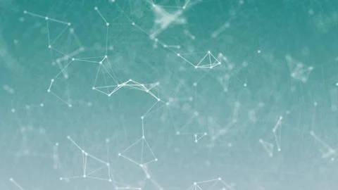 3D Abstract white geometry float wireframe network and connecting dot space.. Stock Illustration