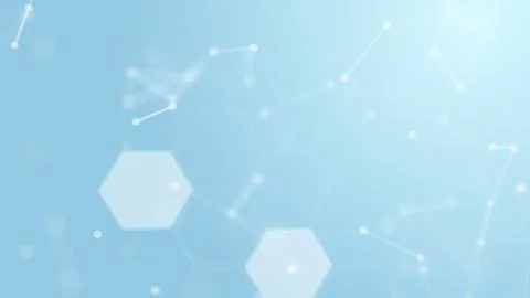 3D Abstract white geometry float into medical wireframe network and connect.. Stock Illustration