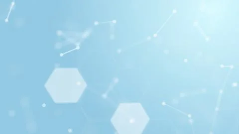 3D Abstract white geometry float into medical wireframe network and connect.. Stock Illustration