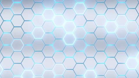 3d Abstract white hexagon pattern background Stock Footage 294929047