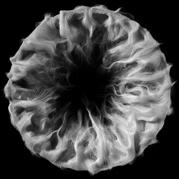 3d abstract with white lines. circular version. Stock Illustration