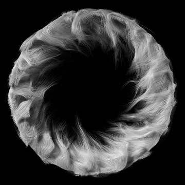 3d abstract with white lines. circular version. Stock Illustration