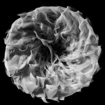 3d abstract with white lines. circular version. Stock Illustration