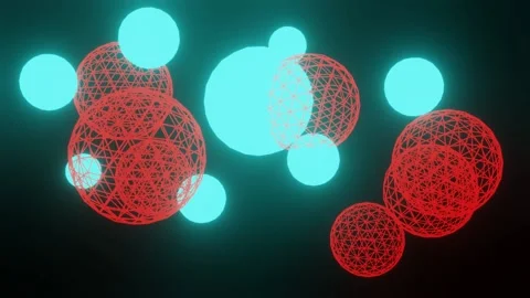 3D Abstract Wired Frame and Plasma, Circle, Animated On The Black Background. Stock Footage 139469646