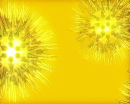 3D Abstract Yellow Fever Loop Stock Footage 8944974