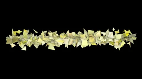 3d abstract yellow spiked shape on black Stock Footage 35302377