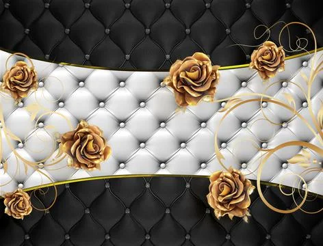 3D abstraction background wallpaper for walls. Stock Illustration