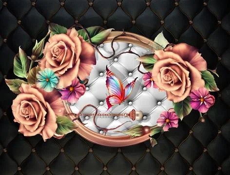 3D abstraction background wallpaper for walls. Stock Illustration