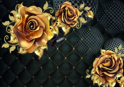 3D abstraction background wallpaper for walls. Stock Illustration