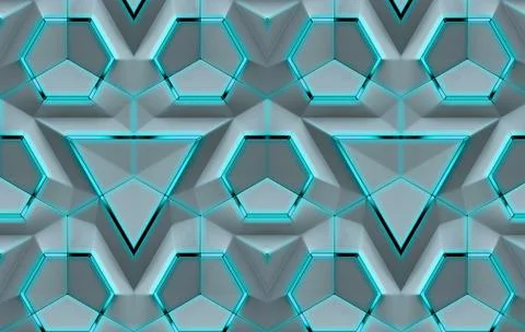 3D abstraction background wallpaper for walls. Stock Illustration