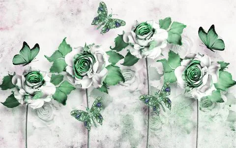 3D abstraction background wallpaper for walls. Illustrazione stock
