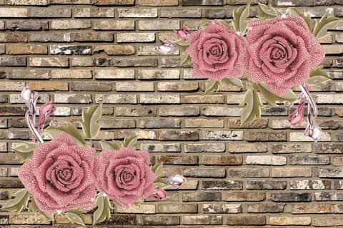 3D abstraction background wallpaper for walls. Stock Illustration