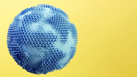 3d abstraction of balls motion animation Stock Footage 203161437