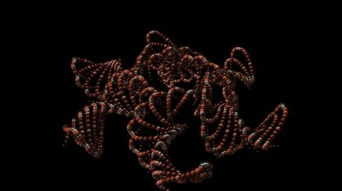 3d abstraction of multicolored patterns of small beads rotating and floating on Stock Illustration