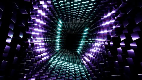 3d abstraction from a pattern in the form of cubes endless loop Vidéo 277545894