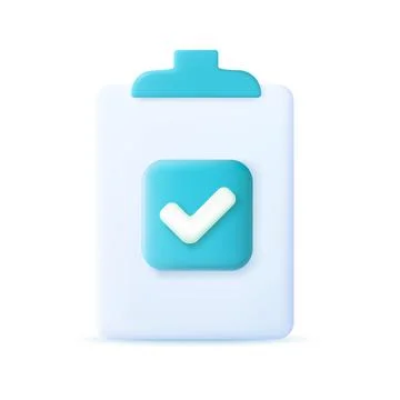 3d Accept Icon Stock Illustration