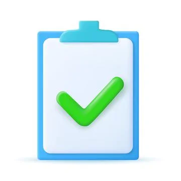 3d Accept Icon Stock Illustration