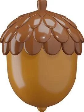 3d acorn Stock Illustration