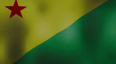 3D Acre Waving Flag 1080 HD Stock Footage 41245335