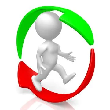 3D active concept Illustrazione stock
