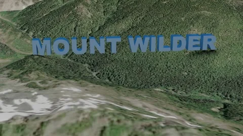 3D Aerial Flyover of Mount Wilder Landscape with Motion Graphics Text Video stock 331839725