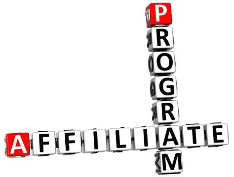 3d affiliate program crossword Stock Illustration