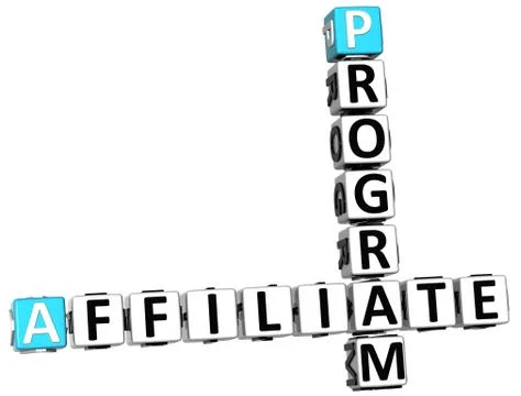3d affiliate program crossword Stock Illustration
