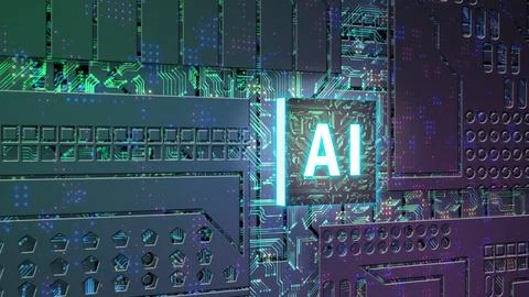 3d ai background for data science Stock Illustration