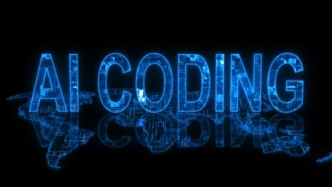 3d AI coding text technology earth map animation glowing Stock Footage 260688491