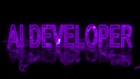 3d AI developer text technology earth map animation glowing purple 스톡 동영상 260688704