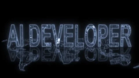 3d AI developer text technology earth map animation 스톡 동영상 260688754