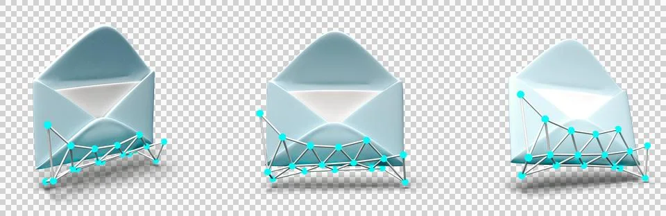3D AI Mail Icon Иллюстрация