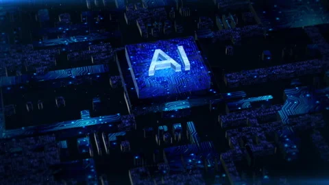 3D AI Processor Stock Footage 243982771